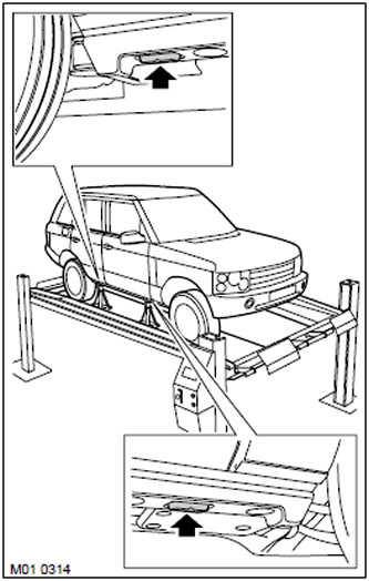 Подъём кузова автомобиля Range Rover 3