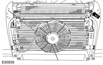 Охладитель наддувочного воздуха - снятие и установка Defender 2007