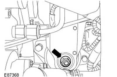 Левая опора двигателя - снятие и установка Defender 2007