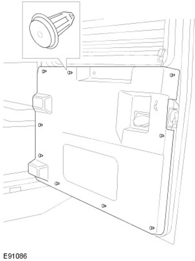 Панель обивки двери багажного отделения Defender 2007