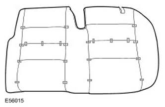 Чехол подушки заднего сиденья с разделением 60/40 Discovery 3