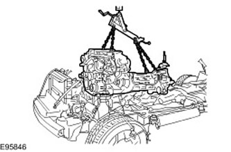 Снятие двигателя 2.7L с МКПП Discovery 3