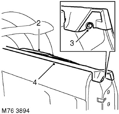 Внутренний нижний оконный уплотнитель двери багажного отделения Freelander 1
