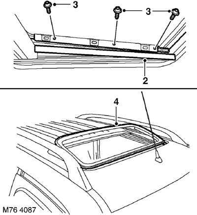 Стеклянная панель вентиляционного люка в крыше 5-дверного автомобиля Freelander 1