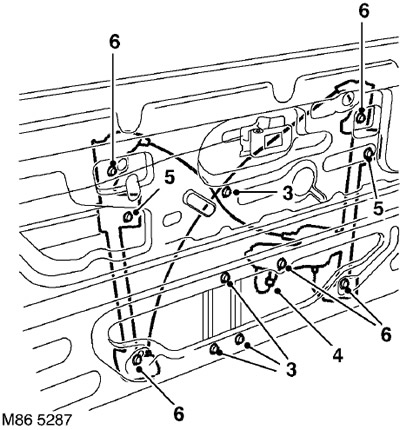Электродвигатель и механизм стеклоподъемника - передняя дверь - 3-х дверная Freelander 1