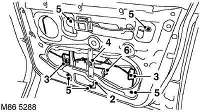 Электродвигатель и механизм стеклоподъемника - передняя дверь - 5-ти дверная Freelander 1