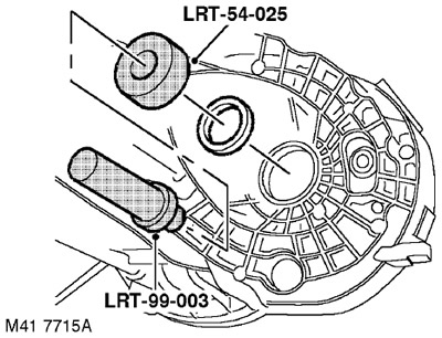 Сальниклевого приводного вала: модели с двигателем Td4 и KV6 Freelander 1