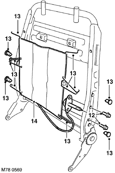 Валик поясничного упора переднего сиденья с ручной регулировкой Freelander 1