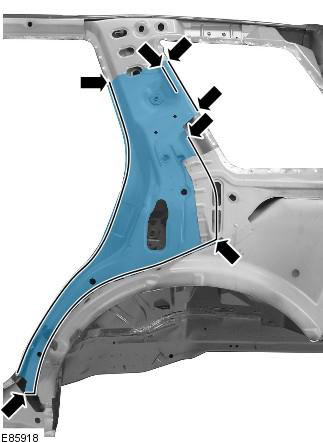 Передняя панель внутренней облицовки задней части кузова Freelander 2