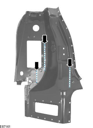 Внутренняя панель задней боковой части и колесная арка Freelander 2