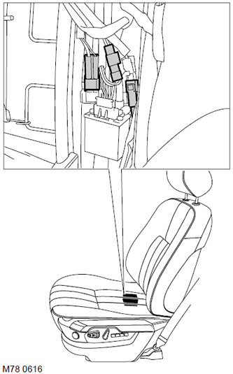 Обивка спинки переднего сиденья Range Rover 3