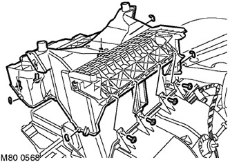Снятие и установка испарителя Range Rover 3