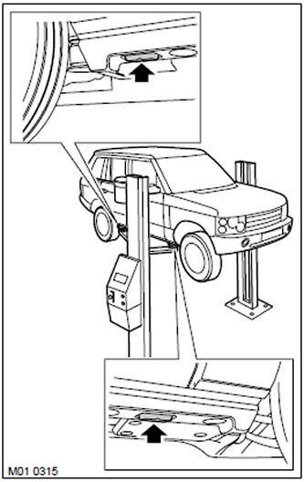 Подъём кузова автомобиля Range Rover 3