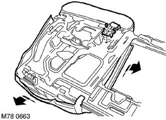 Обивка спинки заднего сиденья (левая сторона) Range Rover 3