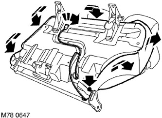 Обивка подушки заднего сиденья (левая сторона) Range Rover 3