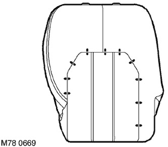 Обивка спинки заднего сиденья (правая сторона) Range Rover 3
